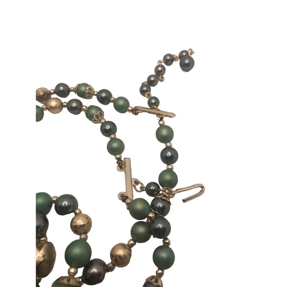 Vintage Green Double Strand Moonstone Japan Necklace - Picture 4 of 5